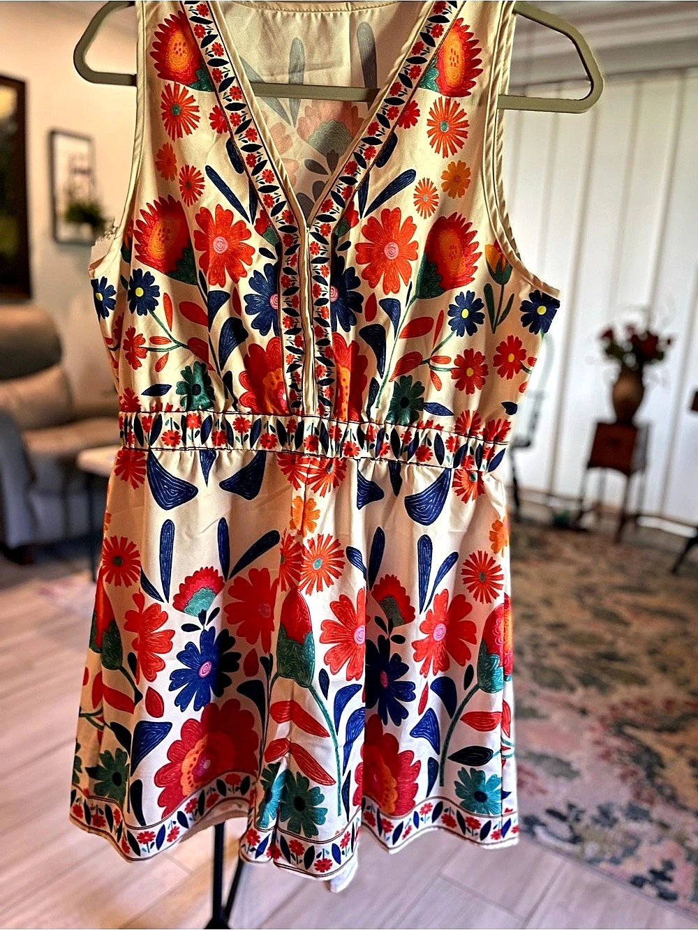 Floral Mini Dress in Multicolor Like New